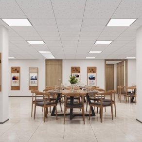 现代食堂3D模型下载